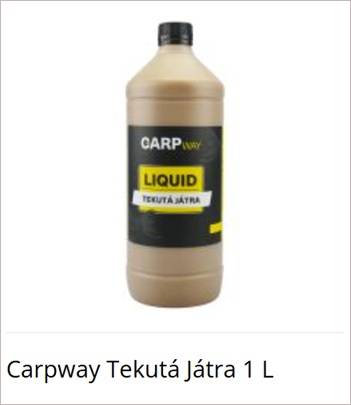 One-liter bottle of Carpway Liquid carp bait with a black and yellow label