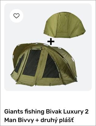 Two-person olive-green fishing bivy with an extra canopy (Giant’s Bivak Luxury 2‑Man Bivvy + second cover).