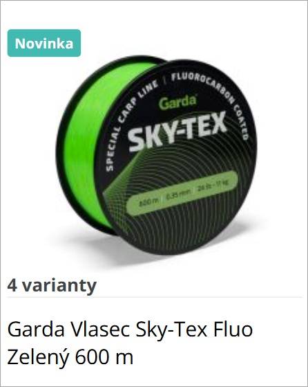 Green Garda Sky-Tex fluorocarbon fishing line on a black spool, 600 m (new item).